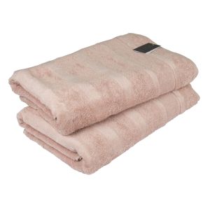 Махровое полотенце бледно-розового цвета Cawo Noblesse 2 (1002-383), однотонное 100% хлопок