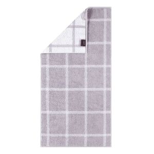 Махровое полотенце серого цвета Two-Tone Graphic (604-79) Cawo, Германия