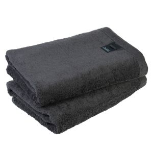 Махровое полотенце темно-серого цвета Cawo Lifestyle (7007-774), однотонное 100% хлопок